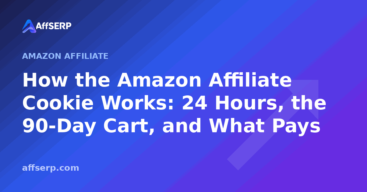 How the Amazon Affiliate Cookie Works: 24 Hours, the 90-Day Cart, and What Pays